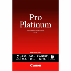 Canon Papier photo professionnel Platinum A3 Plus PT-101 - 10 feuilles, A3+, 10 feuilles, 330 mm, 480 mm, 300 g
