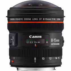 Canon Objectif EF 8-15mm f/4L Fisheye USM, Objectif large "fish eye", 14/11, 8 - 15 mm, Canon EF, Auto focus