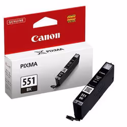 Canon Cartouche d'encre noire CLI-551BK, Rendement standard, Encre à colorant, 1 pièce(s)