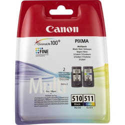 Canon PG-510 / CL-511 cartouche d'encre 2 pièce(s) Original Noir, Cyan, Magenta, Jaune
