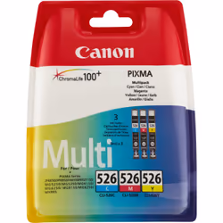 Canon CLI-526 C/M/Y, Encre à pigments, 3 pièce(s), Multi pack