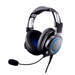 Audio-Technica ATH-G1, Avec fil, Jouer, 5 - 40000 Hz, Casque, Noir, Bleu