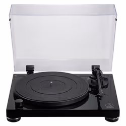 Audio-Technica AT-LPW50PB, Tourne-disque entraîné par courroie, Manuel, Noir, Aluminium, 33 1/3,45 tr/min, 33 1/3,45 tr/min