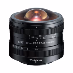 Tokina SZ 8mm F2.8 Fisheye MF Monture Sony E, Objectif large "fish eye", 11/9, Canon EF-M