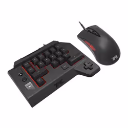 Hori TAC FOUR Type K2, Mini, USB, Noir, Rouge, Souris incluse