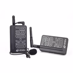 Azden PRO-XD, Microphone Lavalier, Microphone à condensateur, Récepteur adaptable sur caméra, Émetteur de poche, 2400 MHz, 90 ...