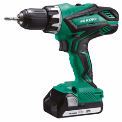Hikoki DS18DJLWCZ, Tournevis électrique, Poignée de pistolet, 1/2", Noir, Vert, 1250 tr/min, 450 tr/min