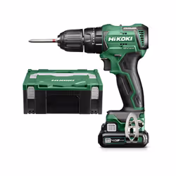 Perceuse-visseuse à percussion Brushlesss 12V 2x 4Ah - HIKOKI - DV12DDWHZ - 38 Nm 2 batteries + chargeur + Hitcase II Perceus ...