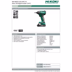 Hikoki WH18DDWQZ meuleuse d'angle 900 g - Vue supplémentaire 2