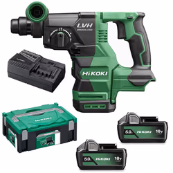 Marteau perforateur Hikoki DH1826DAWPZ; 3,2 J; SDS-Plus; 18 V; 2x5,0 Ah accu.