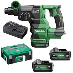 Marteau perforateur Hikoki DH1826DAWPZ; 3,2 J; SDS-Plus; 18 V; 2x5,0 Ah accu.