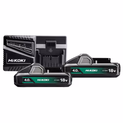 Hikoki UC18YFSL WEZ, Ensemble de batterie et de chargeur, Lithium-Ion (Li-Ion), 4 Ah, 18 V, Noir, Vert, 1 h