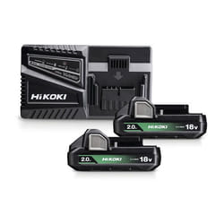 Kit 2 Batteries 18v 2ah Bsl 1820m + Chargeur 14,4v-18v Hikoki Uc18yfslwfz