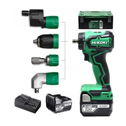 HIKOKI Perceuse visseuse 18V 5Ah 55 Nm + 4 mandrins - DS18DDQWSZ