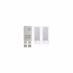 kit audio platine alu saillie 2 boutons, ce kit comprend : 1 platine de rue da2ds 2 postes maîtres mains-libres db1md 2 trans ...