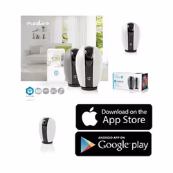 Caméra intérieure IP Smart Life Wi-Fi HD 720p Inclinaison du panoramique Micro SD Vision nocturne Android™ / IOS