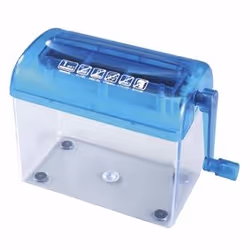 SANWA SUPPLY PSD-12, Déchiquetage des confettis, 12,3 cm, 1,5 L, Bleu, Transparent, Découpe droite, 180 mm