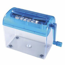 SANWA SUPPLY PSD-12 destructeur de papier Déchiquetage des confettis 12,3 cm Bleu, Transparent