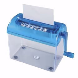 SANWA SUPPLY PSD-12 destructeur de papier Déchiquetage des confettis 12,3 cm Bleu, Transparent