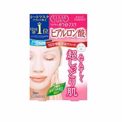 KOSE COSMEPORT CLEAR TURN 4971710308655, Masque hydratant, Femmes, Peau sèche, Anti-rides, Hydratant, Feuilles, 5 pièce(s)