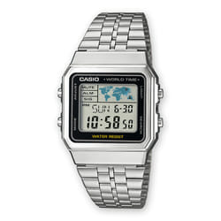 Casio A500WEA-1EF montre Montre bracelet Unisexe Électronique Noir, Argent
