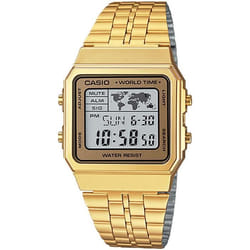 Montre - Casio - A500WGA-9D - Quartz Digital - Cadran LCD - Bracelet Acier Plaqué Or