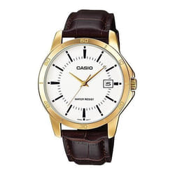CASIO MTP-V004GL-7A MONTRE HOMME OR VINTAGE WHITE GOLD ORIGINAL SURDIMENSIONNÃ©S