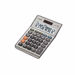 Casio MS-120BM, Bureau, Calculatrice basique, 12 chiffres, 1 lignes, Batterie/Solaire, Gris