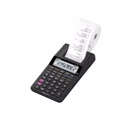 Casio HR-8RCE, Bureau, Calculatrice imprimante, 12 chiffres, 1 lignes, Batterie, Noir