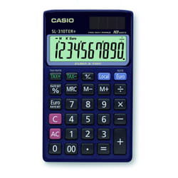 Casio SL-310TER+ calculatrice Poche Calculatrice basique Bleu