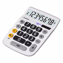 Casio MU-8A, Poche, Calculatrice basique, 8 chiffres, 1 lignes, Batterie/Solaire, Blanc