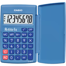 Casio Calculatrice Petit-FX Bleu, Poche, Calculatrice basique, 8 chiffres, 1 lignes, Batterie, Bleu