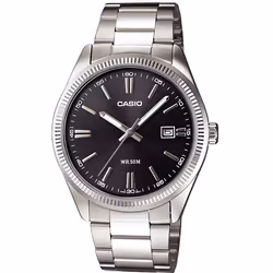 Montre Femme - CASIO - LTP-1302D-1A1 - Acier inoxydable - Étanchéité 5 ATM - Cadran noir