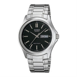 Casio Montre Unisexe DATE Noir Argenté (Ø 35 mm)