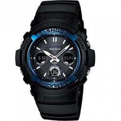 Casio AWG-M100A-1A montre Montre bracelet Électronique Noir, Bleu