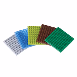 Nanoblock 10 x 10 Plate Set, Plaque de base, 12 an(s), Multicolore, 5 pièce(s)