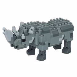 Nanoblock Rhinocéros - Vie Sauvage, Jeu de construction, 190 pièce(s)