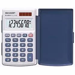 Sharp EL-243S, Poche, Calculatrice basique, 8 chiffres, Argent