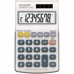 Sharp EL-250S, Poche, Calculatrice basique, 8 chiffres, Solaire, Argent