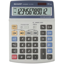 Sharp EL2125C calculatrice Bureau Calculatrice financière Noir, Bleu, Gris