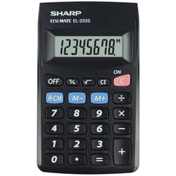 Sharp EL-233S calculatrice Poche Calculatrice basique Noir