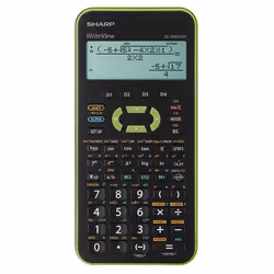 Sharp EL-W531XHGR, Poche, Calculatrice scientifique, 2 lignes, Batterie/Solaire, Noir, Vert