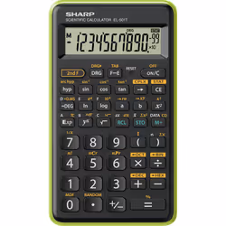 Sharp EL-501T, Poche, Calculatrice scientifique, 12 chiffres, 1 lignes, Batterie, Noir, Vert