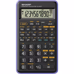 Sharp EL-501T, Poche, Calculatrice scientifique, 12 chiffres, 1 lignes, Batterie, Noir, Violet