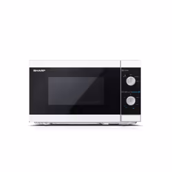 Sharp YC-MS01E-W, Comptoir, Micro-onde simple, 20 L, 800 W, Rotatif, Noir, Blanc
