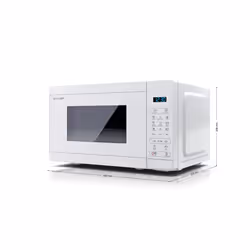 Sharp YC-MG02E-C micro-onde Comptoir Micro-onde combiné 20 L 800 W Blanc - Vue supplémentaire 2