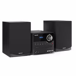 Sharp XL-B517D, Système micro audio domestique, Noir, 1 disques, 45 W, Plage complète, 60 - 20000 Hz