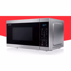 Sharp YC-MS02E-S, Comptoir, Micro-onde simple, 20 L, 800 W, Écran integré, LED