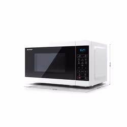 Sharp YC-MS02E-W micro-onde Comptoir Micro-onde simple 20 L 800 W Noir, Blanc