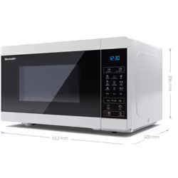Sharp YC-MG81E-W micro-onde Comptoir Micro-ondes grill 28 L 900 W Noir, Blanc